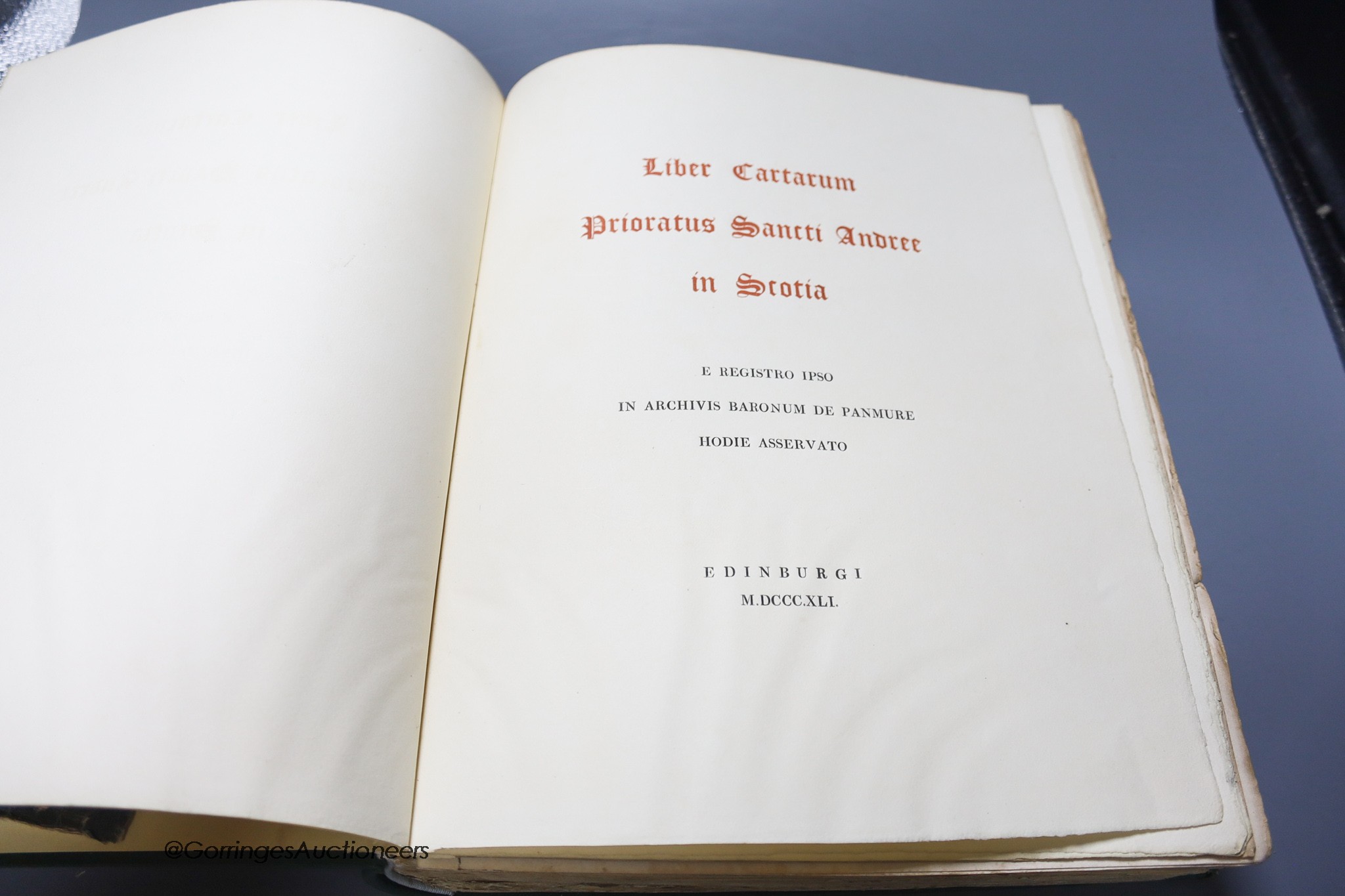 Book - Liber Cartarum Prioratus Sancti Andree in Scotia, Edinburgh 1861